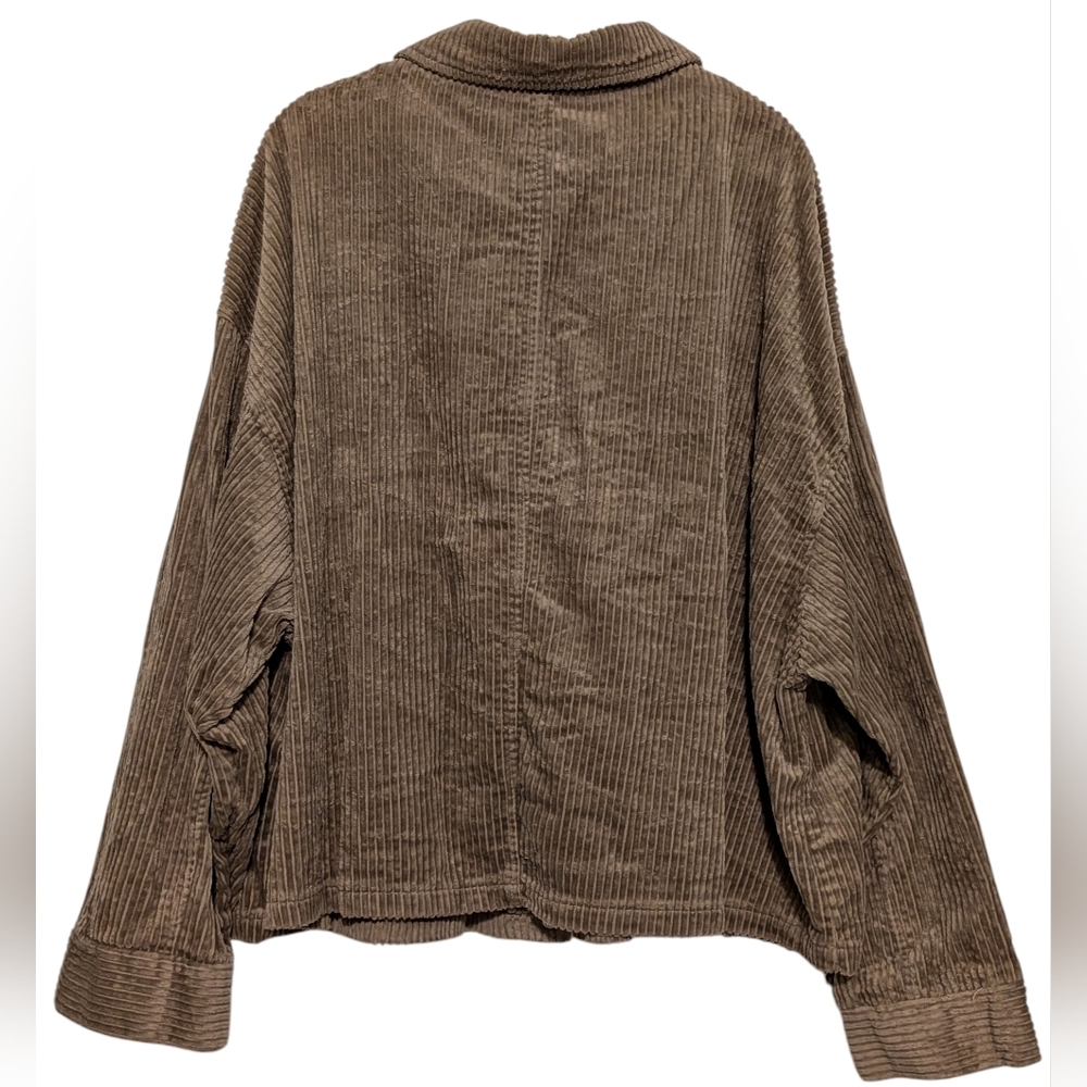 ASOS Curve Olive Green Corduroy Utility Jacket - Picture 2 of 5